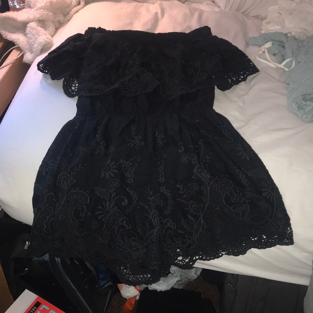 Black off the shoulder dress